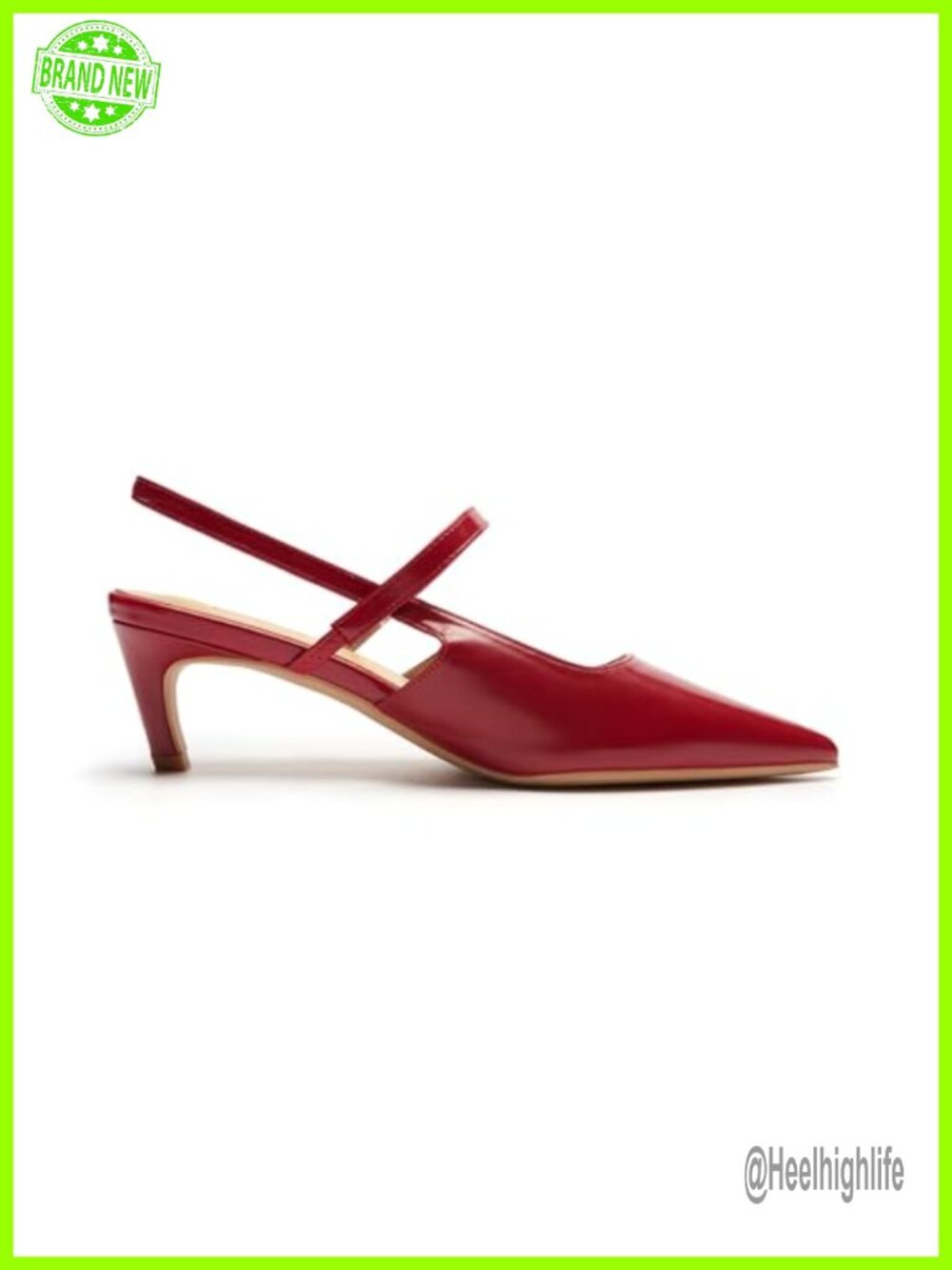 Pointed Toe Kitten Heels Slingback Low Heel Pumps